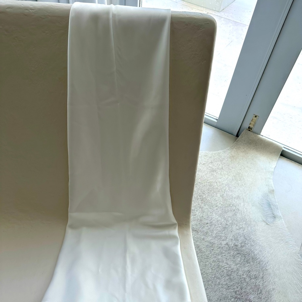 White satin skirt